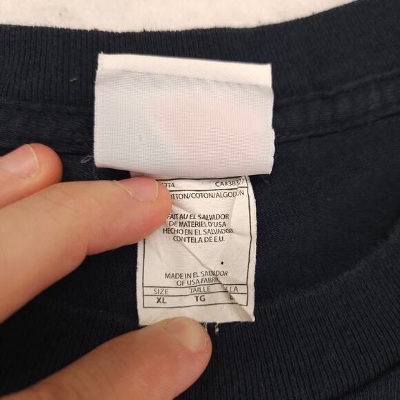 Majestic Cleveland Indians Basketball T Shirt Mens Size Extra Large XL Navy Blue - Picture 4 of 10